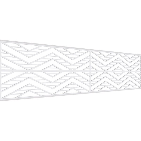 Ekena Millwork Set of Four Panels for 94 1/2"W x 24 1/4"H Gilcrest Fretwork Wainscot Wall Paneling WPKP12X01X47GCT - main